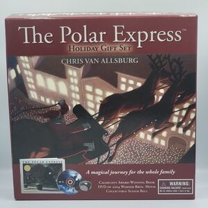 The Polar Express Christmas Holiday Gift Set Book & DVD with Sleigh Bell